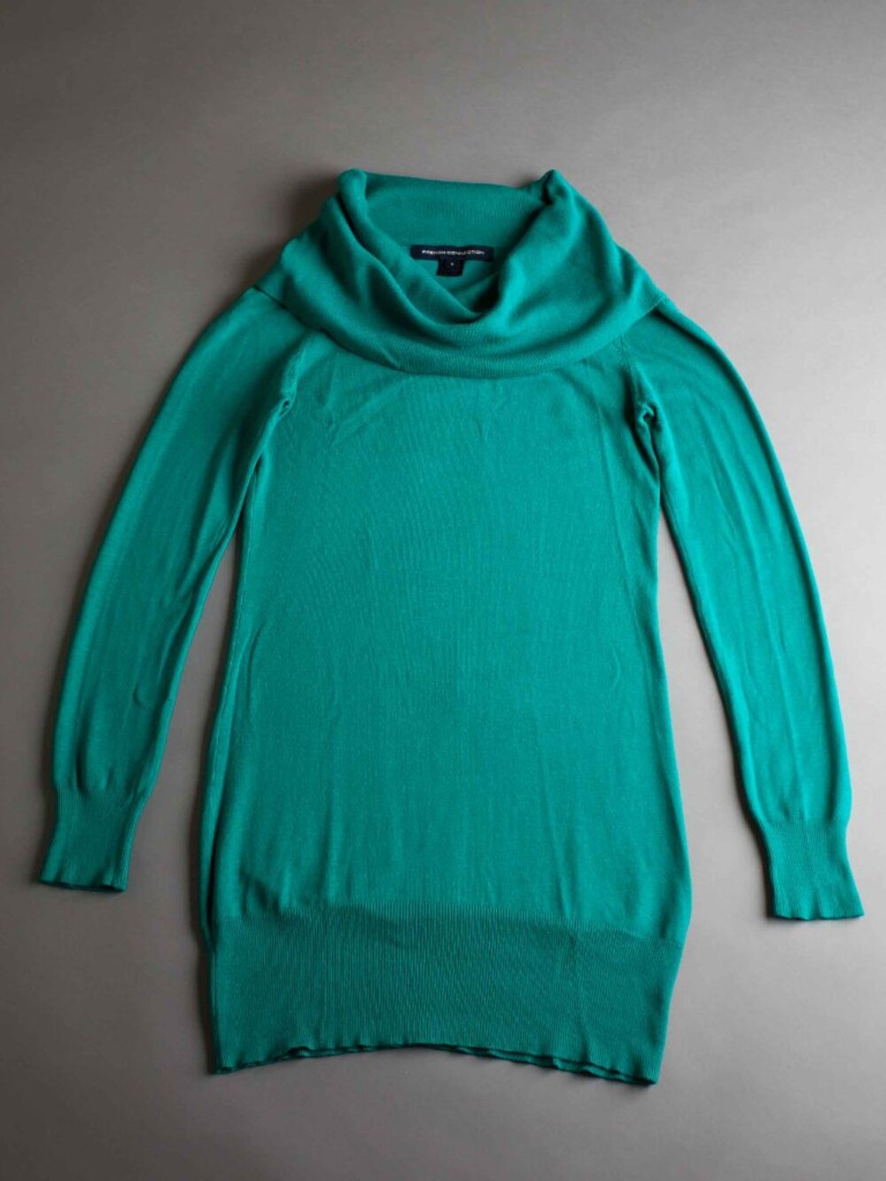 French Connection Cowl Neck Sweater Dress in Teal Size Small